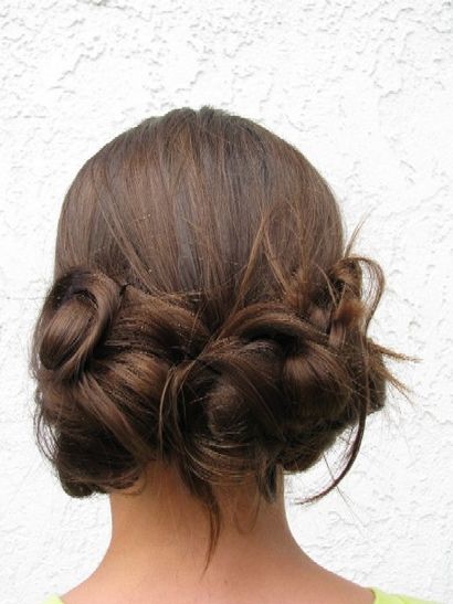 3 Bun Cheveux relevés