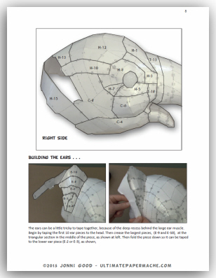 3-D Mur bébé éléphant Sculpture Motif - Papier mâché Ultime