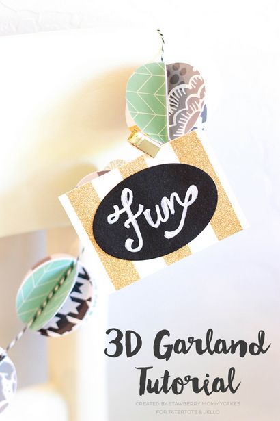 3D Paper Garland Tutorial - Tatertots und Jello