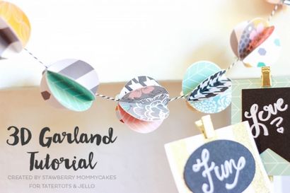 3D Paper Garland Tutorial - Tatertots und Jello