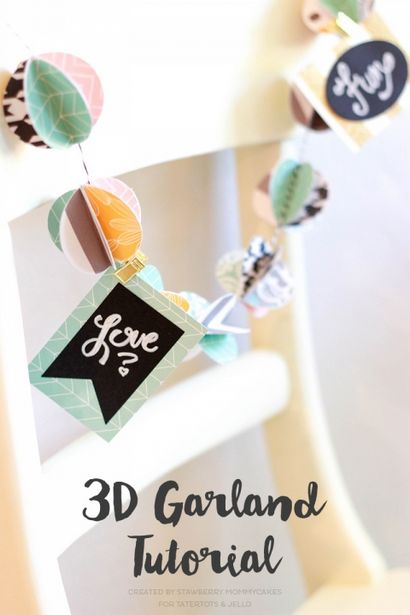 3D Paper Garland Tutorial - Tatertots und Jello