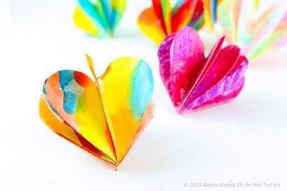 3D Paper Heart - Valentine - s Day Craft - Dekoration - Red Ted Kunst - s Blog