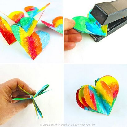 3D Paper Heart - Valentine - s Day Craft - Dekoration - Red Ted Kunst - s Blog
