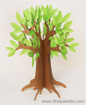 3D-Papierbaum Kunsthandwerk, Kinderhandwerk