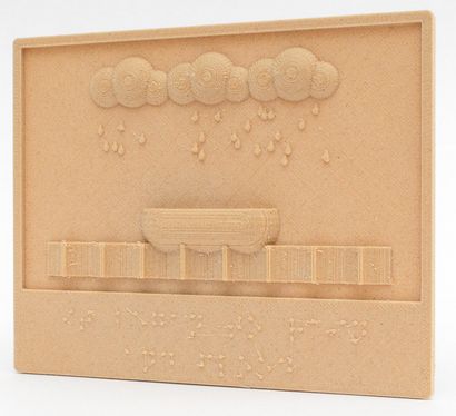 3D-gedruckten Braille-Schrift und Bild Bücher helfen blinde Kinder zu lesen