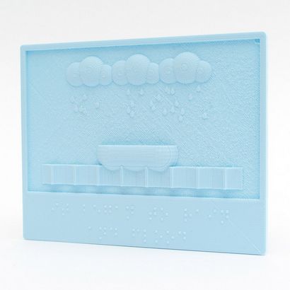 3D-gedruckten Braille-Schrift und Bild Bücher helfen blinde Kinder zu lesen