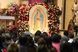 3 étapes pour faire Accueil autel fleurs Arrangements pour Notre-Dame de Guadalupe