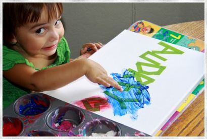 40 idées de peinture de toile impressionnant pour les enfants