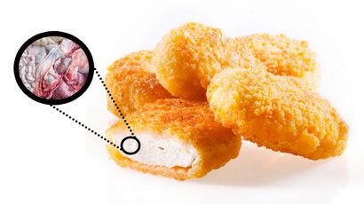 40 pour cent de votre poulet Nugget est la viande