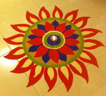 4 Facile à faire des dessins Rangoli, Styles la vie