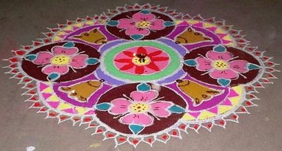 4 Facile à faire des dessins Rangoli, Styles la vie