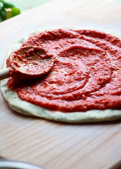 5 minutes sans cuisson frais Sauce tomate Pizza - Cuisine traité