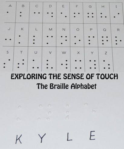 5 Sens de l'alphabet Braille à l'école maternelle - Maternelle - Le Blog préscolaire Boîte à outils (maternelle) 5 Sens L'alphabet Braille à l'école maternelle - Jardin d'enfants - Le blog Préscolaire Boîte à outils