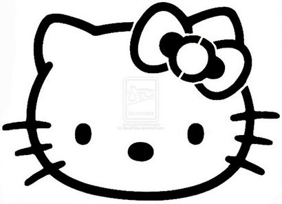 6 meilleures images de Bonjour Kitty Pochoir - Bonjour Kitty imprimable citrouille Stencil, Bonjour Kitty Birthday