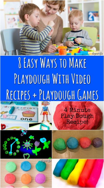 8 Easy Ways to Make Playdough mit Video-Rezepte Playdough Spiele - DIY - Handwerk