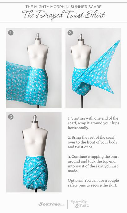 9 façons de transformer votre écharpe en Sarong, le style de toile, de la mode, Style et Beauté Blog