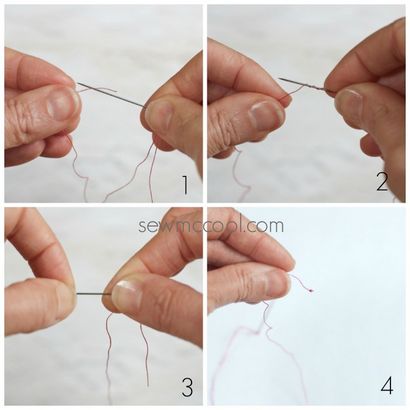 Une pointe d'enfilage d'aiguille intelligent et la façon de lier une brodeuse - le noeud de - Sew McCool