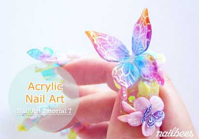 Nail Art acrylique, nailbees (Place petite boule) Nail Art acrylique, nailbees