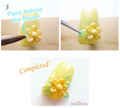 Nail Art acrylique, nailbees (comment faire des fleurs à ongles 3d) Nail Art acrylique, nailbees