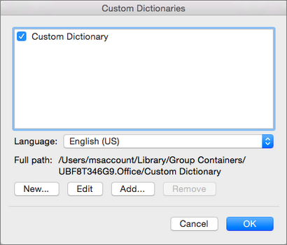 Fügen Sie Worte zu Ihrer Rechtschreibprüfung Wörterbuch in Word 2016 für Mac - Word für Mac