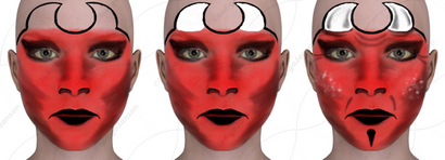 Un exemple peinture visage Diable pour votre démon intérieur - Indigo Janson