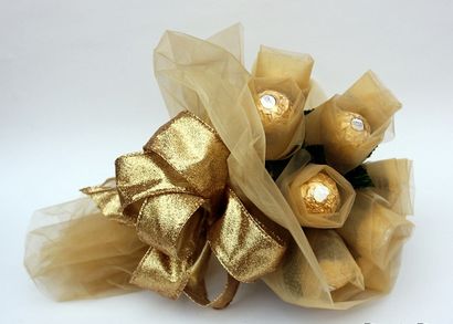 Ein Ferrero Rocher Blumenstrauß Kann eine ganz besondere Geschenkidee