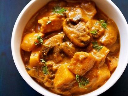 Aloo Pilz Masala Rezept, Kartoffelpilz Curry Rezept