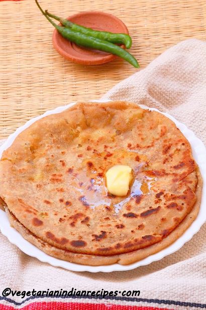 Aloo paratha, wie aloo paratha, Panjabi Aloo Paratha Rezept machen