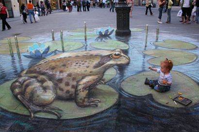 Incroyable Graffiti 3D Artistes Sidewalk Chalk - Peinture Street, Urbaniste