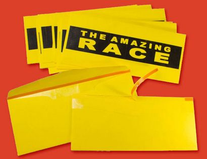 Amazing Race enveloppes bande déchirable, Chica et Jo