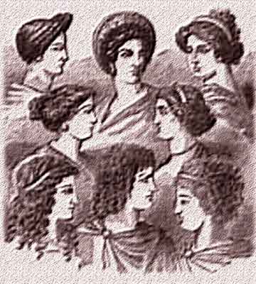 Coiffures anciens grecs, classiques coiffures grecques