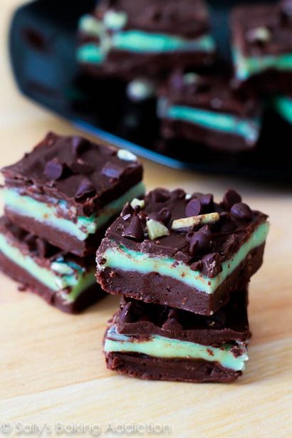 Andes Mint Chocolate Chip Fudge - Sallys cuisson Addiction