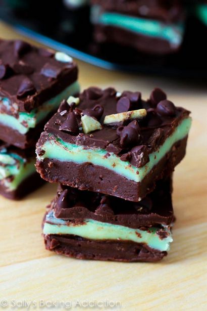 Andes Mint Chocolate Chip Fudge - Sallys cuisson Addiction