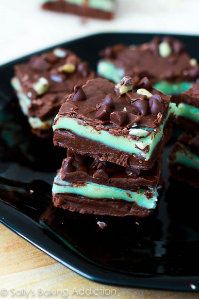 Andes Mint Chocolate Chip Fudge - Sallys cuisson Addiction