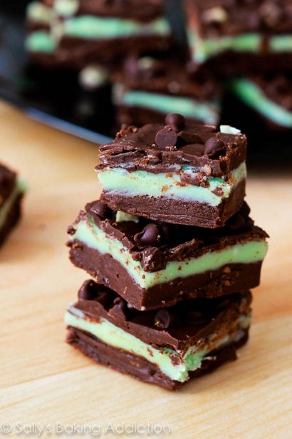 Andes Mint Chocolate Chip Fudge - Sallys cuisson Addiction