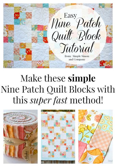 Un moyen facile de faire un bloc Quilt Patch Nine (- est vraiment une méthode totale de tricheur