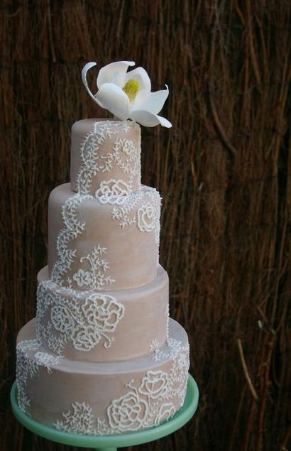 Eine inspirierende Sammlung 9 Schöne Lace Wedding Cakes