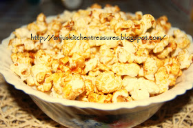Anju de cuisine Trésors Caramel Popcorn-Copie chat de Recette- Garrett)