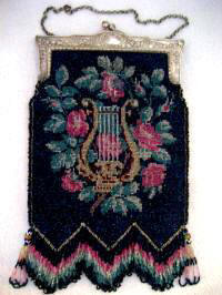 Antique Vintage Sac à main perlés Porte-monnaie de bourse victorienne (sacs à main de perles cru) Antique perlées porte-monnaie __gVirt_NP_NN_NNPS<__ sac à main de bourse victorienne Vintage