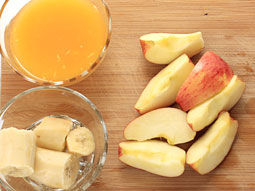 Apfel Banane Smoothie Rezept - Creamy Thick Smoothie mit Orangensaft