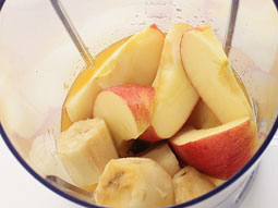 Apfel Banane Smoothie Rezept - Creamy Thick Smoothie mit Orangensaft