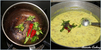 Aromatique cuisson Vazhaithandu kootu, Curry Stem Banana