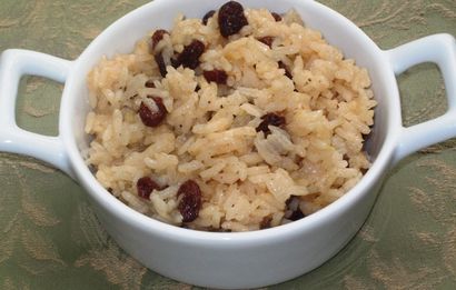 Arroz con Coco Titote (Reis mit Kokosnuss und Rosinen), My kolumbianische Rezepte