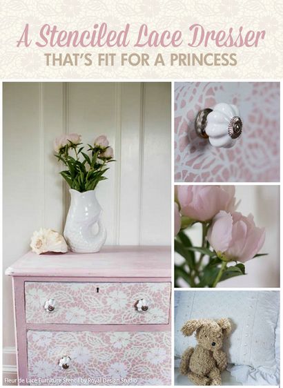 Un poncif dentelle Dresser C'est digne d'une princesse - Motif de peinture