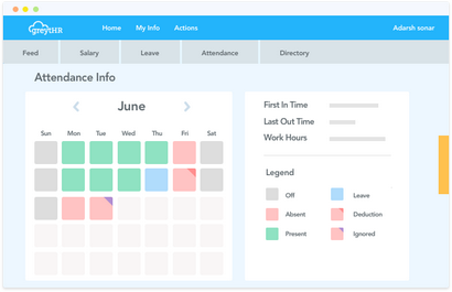 Système de gestion des présences, temps des employés - Logiciel de présence, greytHR