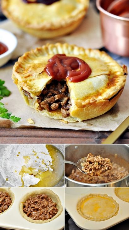 Australian Meat Pie Rezept mit Olivenöl Mürbeteig (Molkerei frei Rezept) - Getue Gratis Kochen