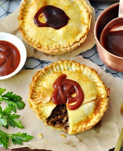 Australian Meat Pie Rezept mit Olivenöl Mürbeteig (Molkerei frei Rezept) - Getue Gratis Kochen