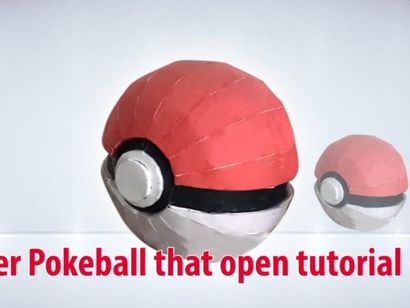 Impressionnant Comment faire un Origami Pokeball qui ouvre, Fun Pages Origami