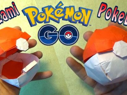 Impressionnant Comment faire un Origami Pokeball qui ouvre, Fun Pages Origami