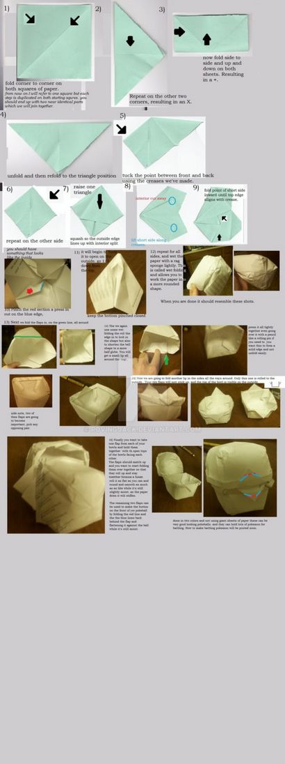 Impressionnant Comment faire un Origami Pokeball qui ouvre, Fun Pages Origami